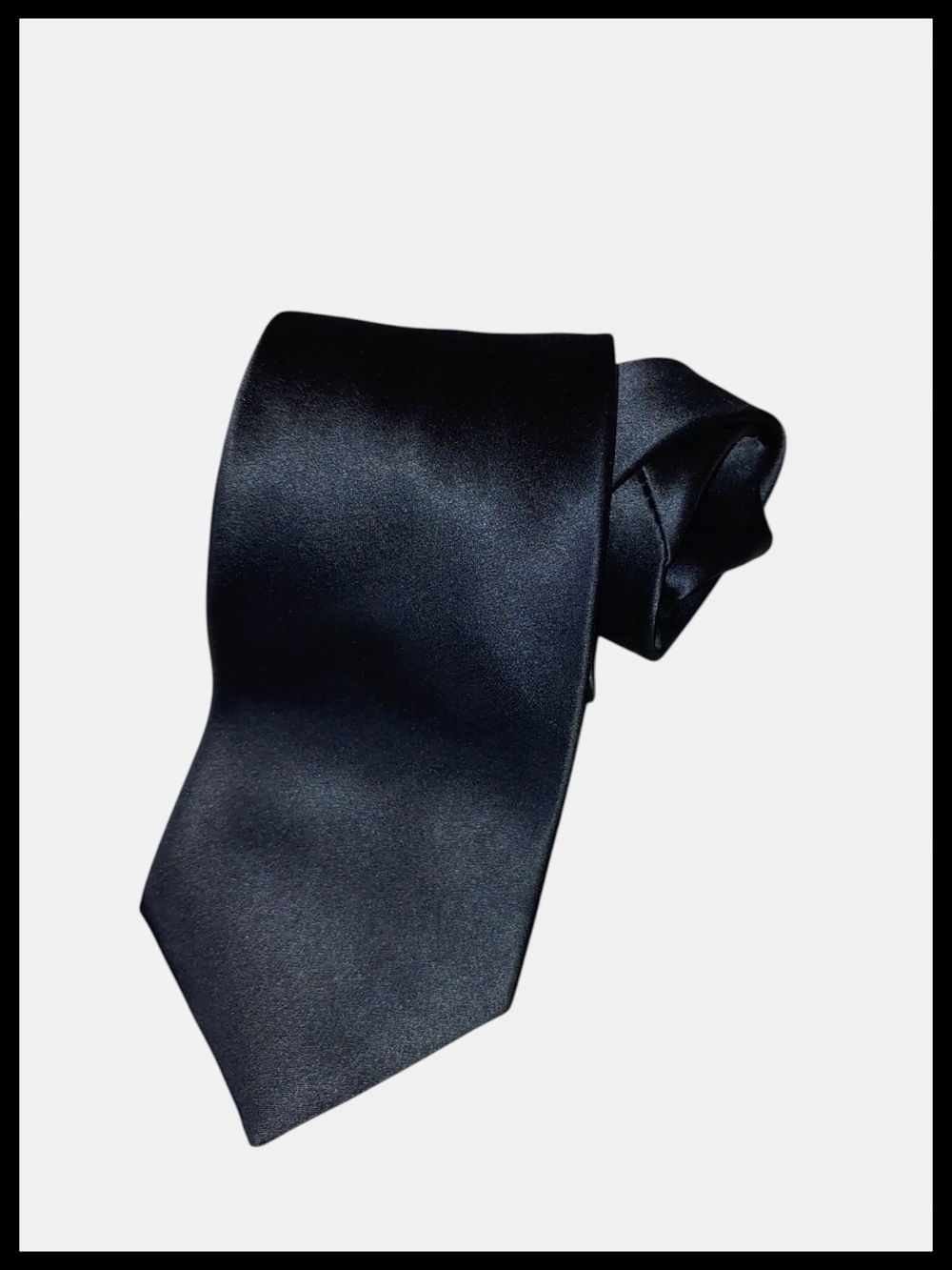 NWT City of London 100% Silk Black Tie